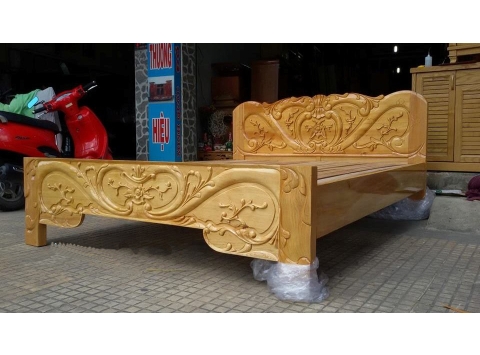 Giường Gỗ Tự Nhiên 35
